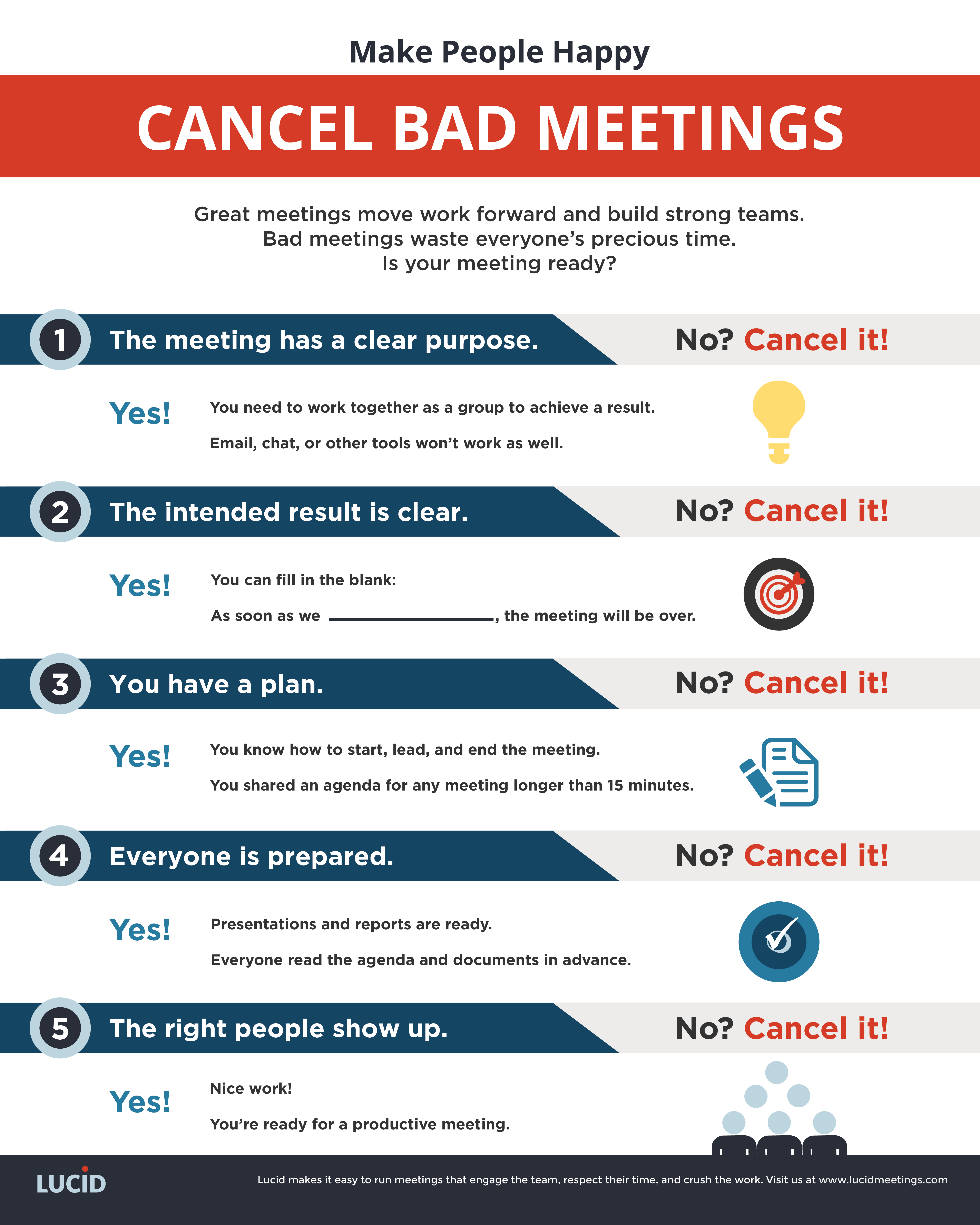 Poster: Learn to Cancel Bad Meetings with these 5 steps