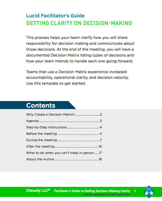Getting Clarity on Decision Making Guide
