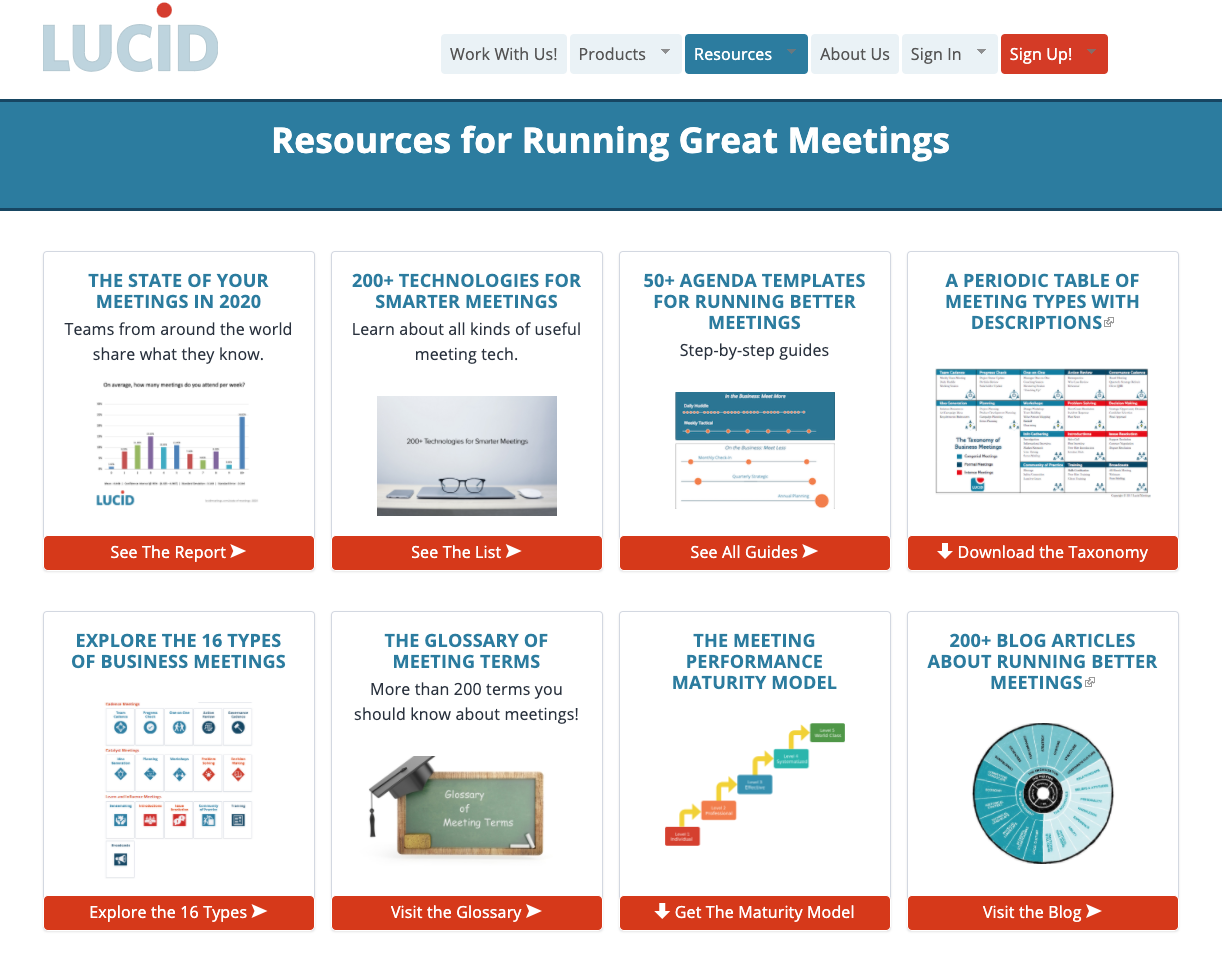 Resources for running great meetings