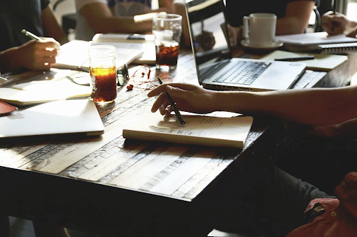 people meeting in a coffee shop